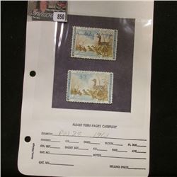 Pair of RW28 1961 U.S. Department of Agriculture Migratory Bird Stamps, one signed with partial gum,