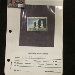 RW33 1966 U.S. Department of Agriculture Migratory Bird Stamp, Fine, signed.