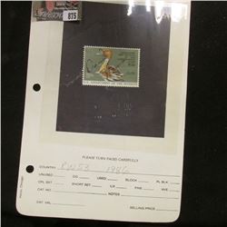 RW53 1986 U.S. Department of Agriculture Migratory Bird Stamp, Fine, signed.