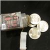 Image 1 : 1947-48 Brilliant Uncirculated Roll of .900 Fine Silver Mexico Five Peso Coins. Each contains 30 gra