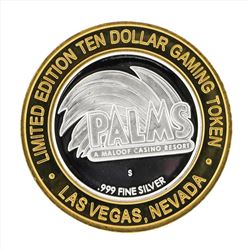 .999 Silver Palms A Maloof Casino Resort $10 Casino Gaming Token Limited Edition