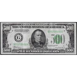 1934A $500 Federal Reserve Note Chicago