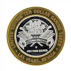 .999 Silver Las Vegas Club $10 Casino Gaming Token Limited Edition