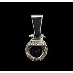 14KT White Gold 1.07ct Blue Sapphire and Diamond Ring