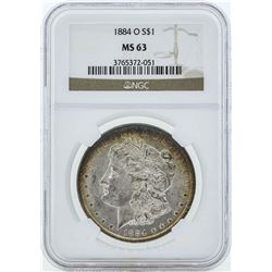 1884-O $1 Morgan Silver Dollar Coin NGC MS63