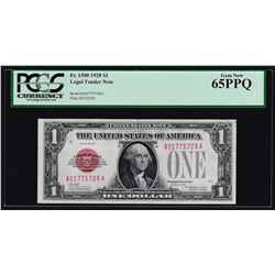 1928 $1 Legal Tender Red Seal Note PCGS Gem New 65PPQ