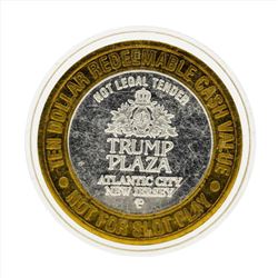 .999 Silver Trump Plaza $10 Casino Gaming Token Limited Edition