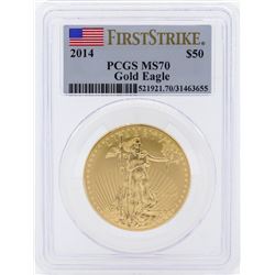 2014 $50 American Gold Eagle Coin PCGS MS70