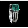 Image 4 : 18KT White Gold 1.99ct Emerald and Diamond Ring