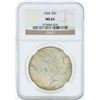 Image 1 : 1924 $1 Peace Silver Dollar Coin NGC MS64