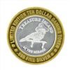 Image 2 : .999 Silver Treasure Island $10 Casino Gaming Token Limited Edition
