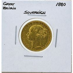 1880 Great Britain Sovereign Gold Coin