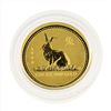 Image 1 : 1999 $5 Australia 1/20 oz Lunar Year of the Rabbit Gold Coin