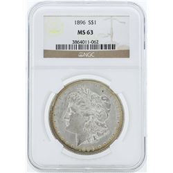 1896 $1 Morgan Silver Dollar Coin NGC MS63