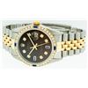 Image 4 : Rolex Mens Two Tone 14KT Yellow Gold Sapphire and Diamond Datejust Wristwatch