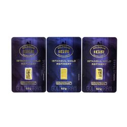 Set of (3) 0.5 Gram Istanbul Gold Refinery Cards