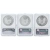 Image 2 : Lot of (3) 2005-2007 $1 American Silver Eagle Coins PCGS MS69