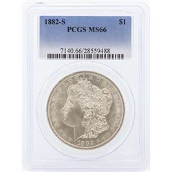 1882-S $1 Morgan Silver Dollar Coin PCGS MS66