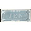 Image 2 : 1864 $10 The Confederate States of America Note