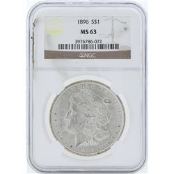 1896 $1 Morgan Silver Dollar Coin NGC MS63