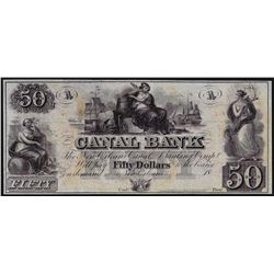 1800's $50 Canal Bank of New Orleans Obsolete Note