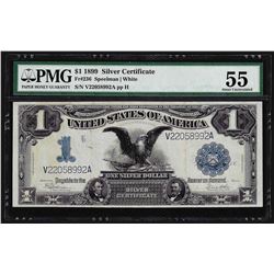 1899 $1 Black Eagle Silver Certificate Note PMG About Uncirculated 55