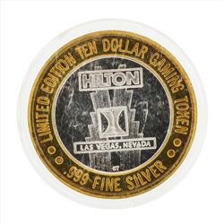 .999 Silver Hilton Las Vegas $10 Casino Gaming Token Limited Edition