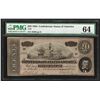 Image 1 : 1864 $20 The Confederate States of America Note T-67 PMG Choice Uncirculated 64