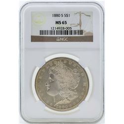 1880-S $1 Morgan Silver Dollar Coin NGC MS65