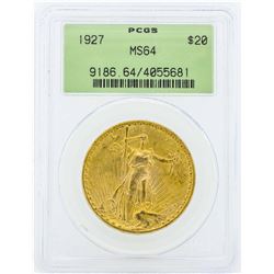 1927 $20 St. Gaudens Double Eagle Gold Coin PCGS MS64
