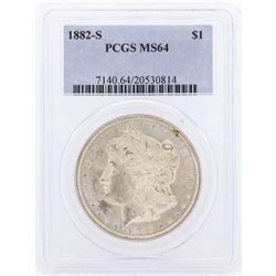 1882-S $1 Morgan Silver Dollar Coin PCGS MS64