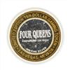 Image 1 : .999 Silver Four Queens Hotel and Casino Las Vegas $10 Casino Gaming Token Limit