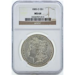 1885-O $1 Morgan Silver Dollar Coin NGC MS64