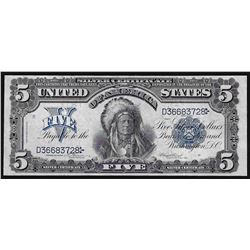 1899 $5 Indian Chief Silver Certificate Bank Note