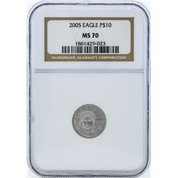 2005 $10 American Platinum Eagle Coin NGC MS70