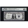 Image 1 : 1935D $1 Silver Certificate Note Narrow PMG Gem Uncirculated 65EPQ