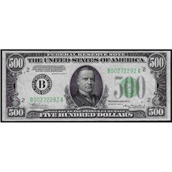 1934A $500 Federal Reserve Note New York