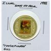 Image 1 : 1988 Israel Festive Flowers Gold State Art Medal