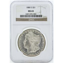 1880-S $1 Morgan Silver Dollar Coin NGC MS65