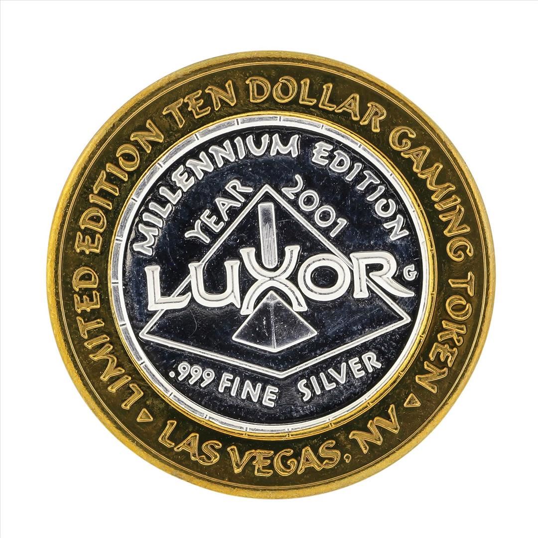.999 Silver Luxor Las Vegas $10 Casino Gaming Token Limited Edition