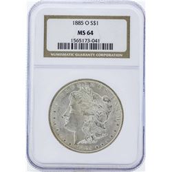 1885-O $1 Morgan Silver Dollar Coin NGC MS64