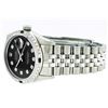 Image 8 : Rolex Mens Stainless Steel Black Diamond And Emerald Datejust Wristwatch