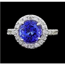 14KT White Gold 3.61ct Tanzanite and Diamond Ring