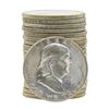Image 1 : Roll of (20) 1954-S Brilliant Uncirculated Franklin Half Dollars