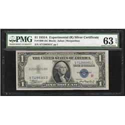 1935A $1 Experimental Silver Certificate Note PMG Choice Uncirculated 63EPQ