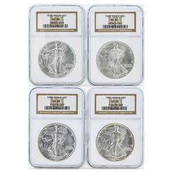 Set of 1990-1992 $1 American Silver Eagle Coins NGC MS69