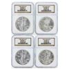 Image 1 : Set of 1990-1992 $1 American Silver Eagle Coins NGC MS69