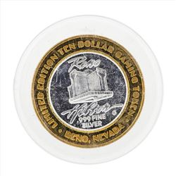 .999 Silver Reno Hilton $10 Casino Gaming Token Limited Edition
