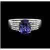 Image 1 : 14KT White Gold 2.32ct Tanzanite and Diamond Ring
