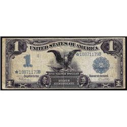 1899 $1 Black Eagle Silver Certificate Star Note